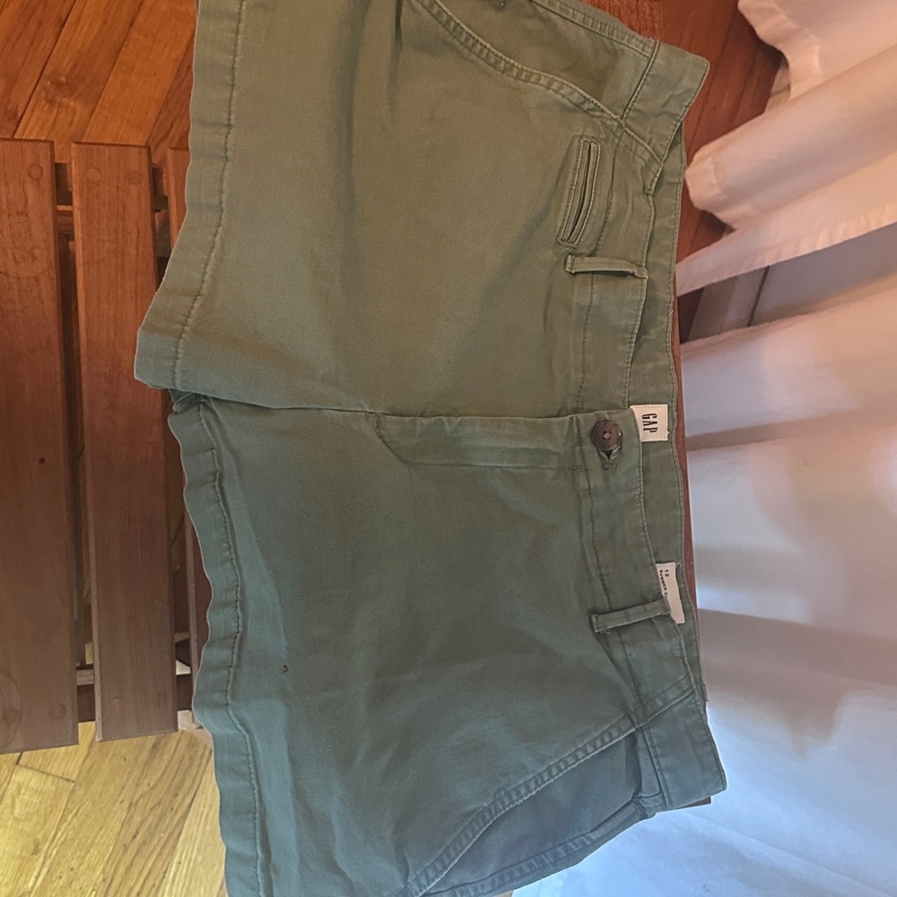 GAP Women's Olive Green Cotton Shorts